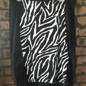 Chico's Black and White Bubble Pencil Skirt